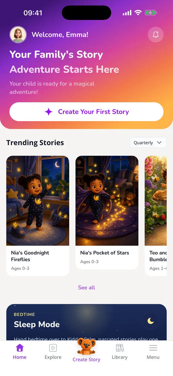 Home — tonight's story, ready to go