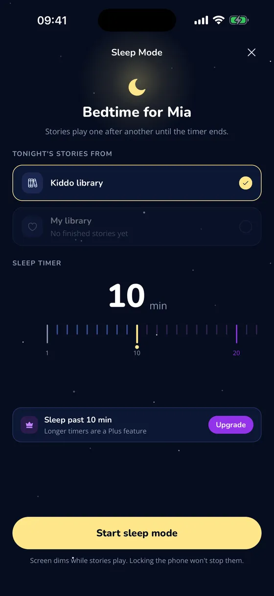 Sleep Mode — set it and hand it over