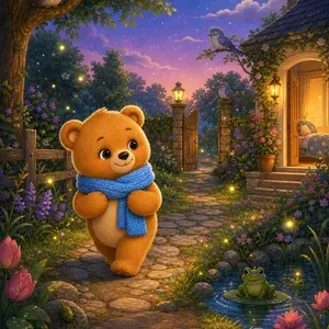 Bobo's Blue Scarf Goodnight